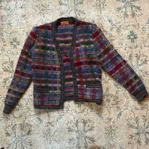Missoni Wool Multicolored Cardigan Size S